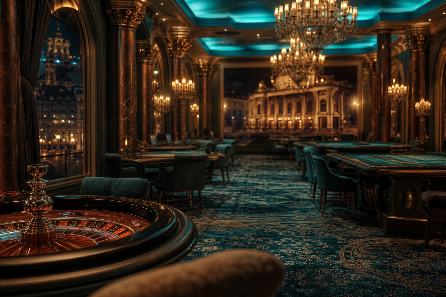 Ambiance d'une salle de casino française
